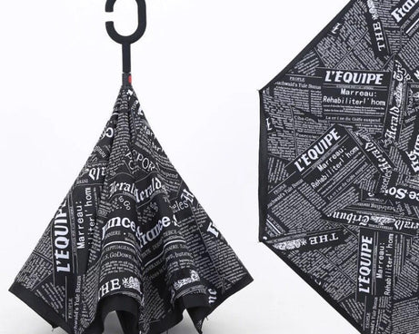 Windproof umbrella with print