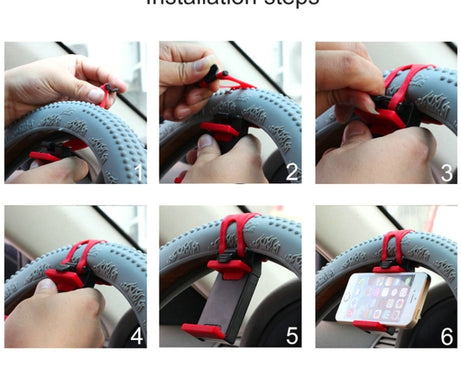 HAWEEL Universal Car Steering Wheel Phone Mount Holder