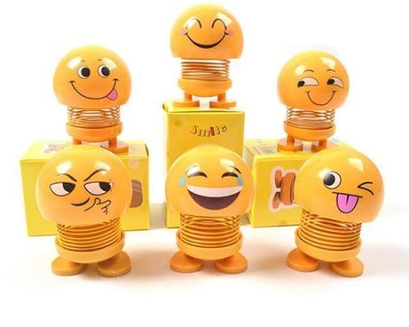 Smiling face spring toy emoticon
