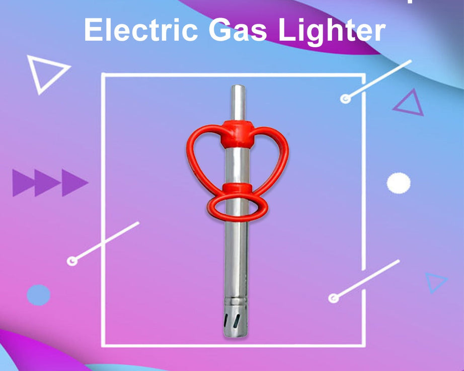 Electric gas lighter with a unique heart-shaped design and durable mild steel construction.