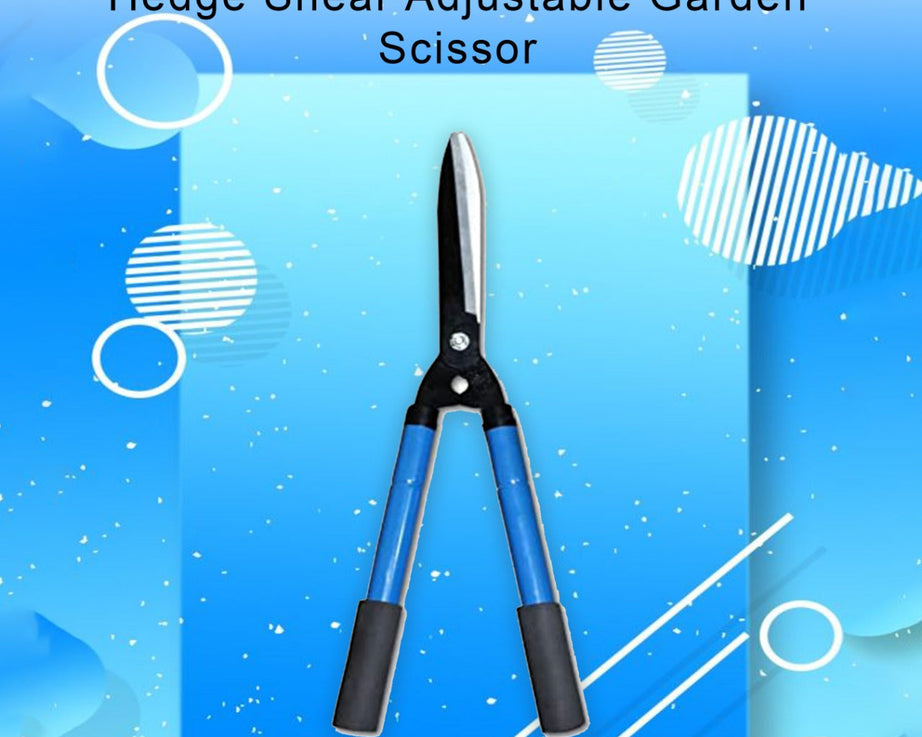 Gardening Tools - Heavy Duty Hedge Shear Adjustable Garden Scissor with Comfort Grip Handle