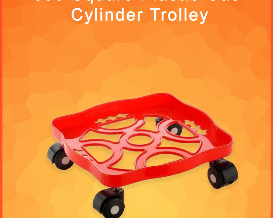 Square gas cylinder plastic trolley