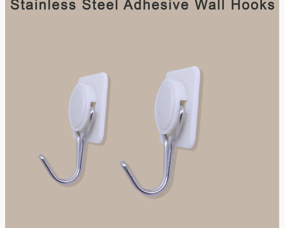 Wall hook with strong adhesive backing for durable use.