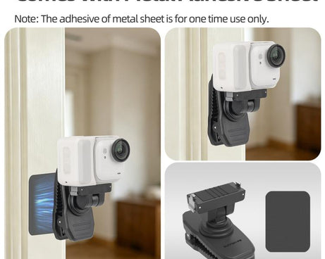 For Insta360 GO Ultra Sunnylife Magnetic Quick-Release Backpack Clip Action Camera Clamp Vertical-Horizontal Mount, For Insta360 GO Ultra