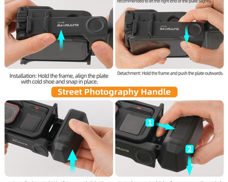 Sunnylife 2-in-1 Detachable Protective Frame & Street Photography Handle for Insta360 Ace Pro 2 / 1
