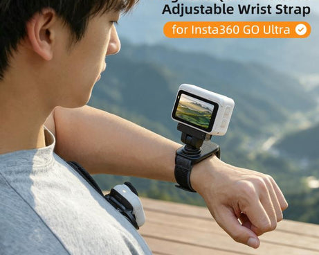 For Insta360 GO Ultra Sunnylife Magnetic Quick-Release Wrist Strap Adjustable Wristband Expansion Band Bicycle Strap Cat Collar, For Insta360 GO Ultra