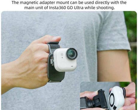 For Insta360 GO Ultra Sunnylife Magnetic Quick-Release Wrist Strap Adjustable Wristband Expansion Band Bicycle Strap Cat Collar, For Insta360 GO Ultra