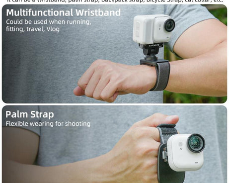 For Insta360 GO Ultra Sunnylife Magnetic Quick-Release Wrist Strap Adjustable Wristband Expansion Band Bicycle Strap Cat Collar, For Insta360 GO Ultra