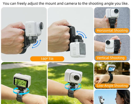 For Insta360 GO Ultra Sunnylife Magnetic Quick-Release Wrist Strap Adjustable Wristband Expansion Band Bicycle Strap Cat Collar, For Insta360 GO Ultra