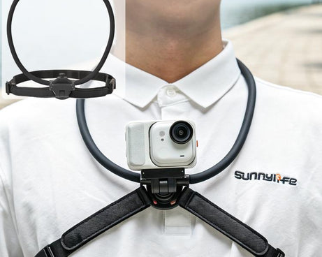 Sunnylife Magnetic POV Neck Mount Hand Free Video Vlog Neck Adjustable Selfie Holder with Body Strap For Insta360 GO Ultra, For Insta360 GO Ultra