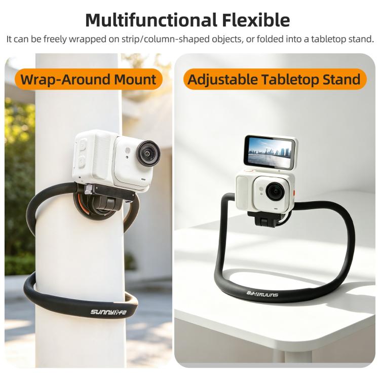Sunnylife Magnetic POV Neck Mount Hand Free Video Vlog Neck Adjustable Selfie Holder with Body Strap For Insta360 GO Ultra, For Insta360 GO Ultra