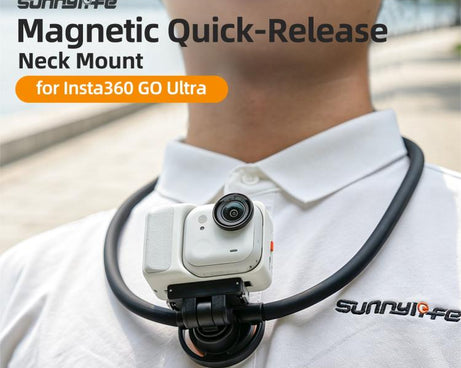 Sunnylife Magnetic POV Neck Mount Hand Free Video Vlog Neck Adjustable Selfie Holder with Body Strap For Insta360 GO Ultra, For Insta360 GO Ultra
