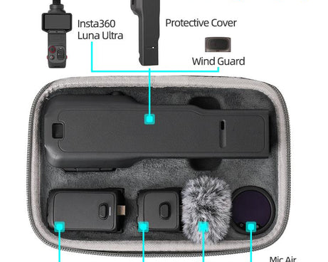 For Insta360 Luna Ultra Sunnylife Mini Carrying Case Handbag Creator Combo Bag, LU-B262