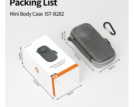 For Insta360 X6 Sunnylife Portable Carrying Case Mini Body Protective Bag, Mini Body Bag