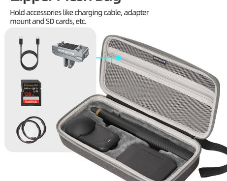 For Insta360 X6 Sunnylife Portable Carrying Protective Bag Essentials Bundle Case, Essentials Bundle Bag