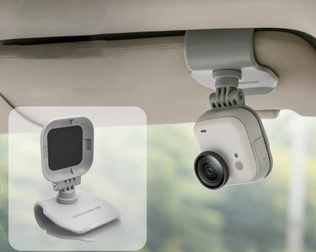 For Insta360 GO Ultra Sunnylife Magnetic Car Sun Visor Mount Action Camera Holder 360 Rotating 180 Tilt Sun Visor Holder