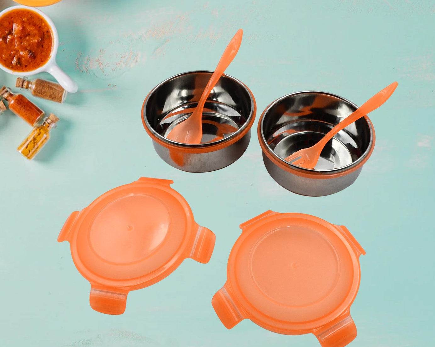 AIRTIGHT & LEAK PROOF STAINLESS STEEL CONTAINER MULTI COMPARTMENT LUNCH BOX CARRY TO ALL TYPE LUNCH IN LUNCH BOX & PREMIUM QUALITY LUNCH BOX IDEAL FOR OFFICE , SCHOOL KIDS & TRAVELLING IDEAL (3 Different Lunch Box)