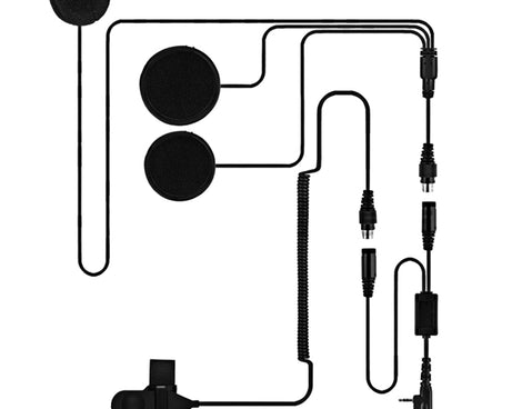 2 Pin PTT Adjustable Volume Motorcycle Helmet Headset Microphone for BAOFENG Radio Walkie Talkie
