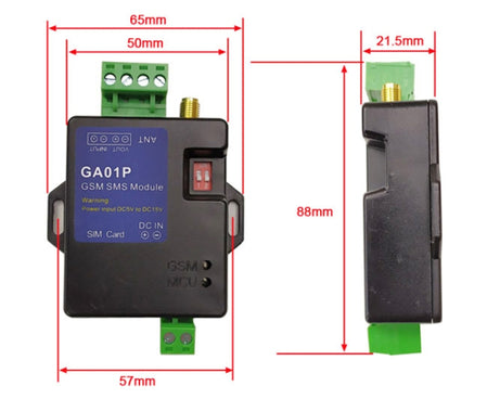 GA01P Mini Smart Power-off 2G GSM SMS Phone Alarm Module, GA01P