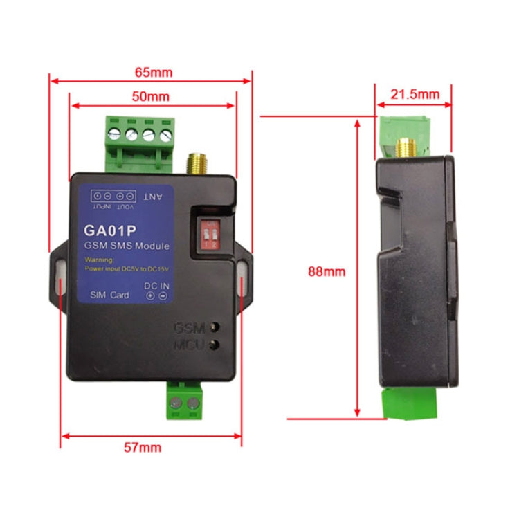 GA01P Mini Smart Power-off 2G GSM SMS Phone Alarm Module, GA01P