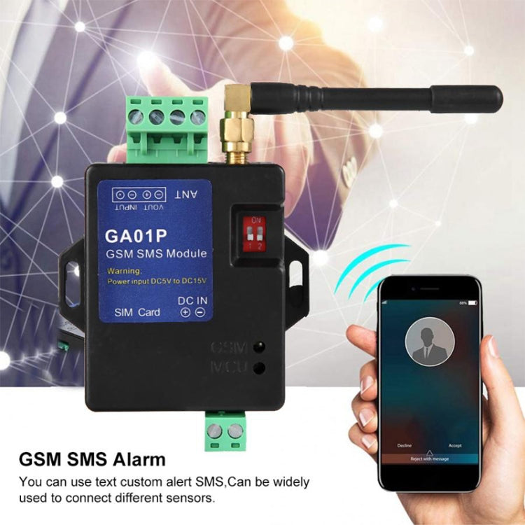 GA01P Mini Smart Power-off 2G GSM SMS Phone Alarm Module, GA01P