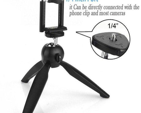 Mini tripod for phone and DSLR with stabilizer