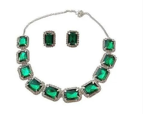 crystal necklace choker set for women