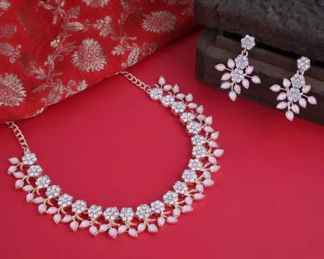 STONE NECKLACE WITH EARRING WOMAN JEWELLY SET