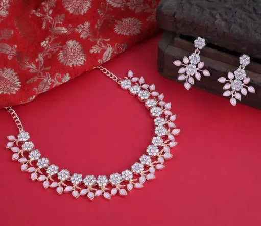 STONE NECKLACE WITH EARRING WOMAN JEWELLY SET