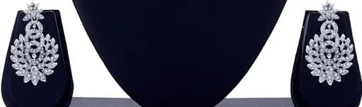 Rhodium Plated Jewellery Set White Austrian Diamond