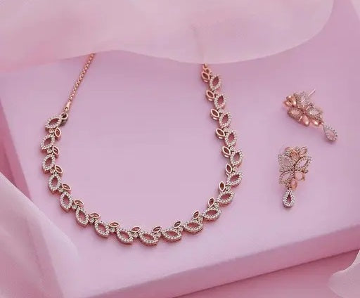 STONE NECKLACE WITH EARRING WOMAN JEWELLY SET