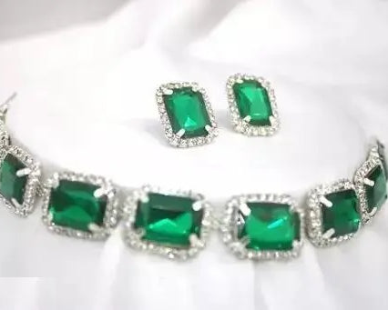 crystal necklace choker set for women