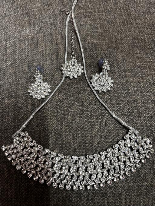 Rhodium Plated Jewellery Set White Austrian Diamond