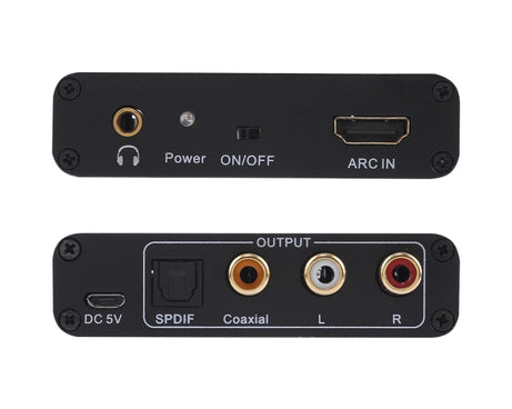 192KHz ARC Audio Extractor HDMI ARC to SPDIF + Coaxial + L/R Converter Audio Return Channel Adapter, 192KHz ARC