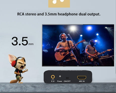 192KHz ARC Audio Extractor HDMI ARC to SPDIF + Coaxial + L/R Converter Audio Return Channel Adapter, 192KHz ARC