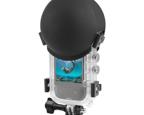 For Insta360 X5 PULUZ 60m Waterproof Sealed Diving Case with Silicone Lens Cover, Diving Case with Silicone Lens Cover