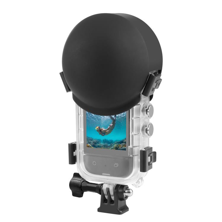For Insta360 X5 PULUZ 60m Waterproof Sealed Diving Case with Silicone Lens Cover, Diving Case with Silicone Lens Cover