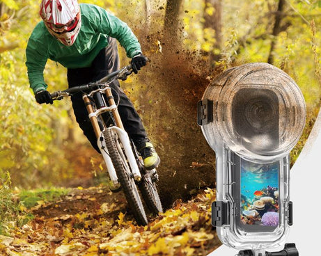For Insta360 X5 PULUZ 60m Waterproof Sealed Diving Case with Silicone Lens Cover, Diving Case with Silicone Lens Cover