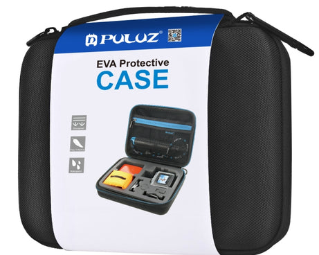 PULUZ Waterproof Carrying and Travel Case for for GoPro, Insta360, DJI and Other Action Cameras Accessories, Medium Size: 23cm x 17cm x 7cm, US Stock Black, UK Stock Black, For GoPro, Size: 23cm x 17cm x 7cm