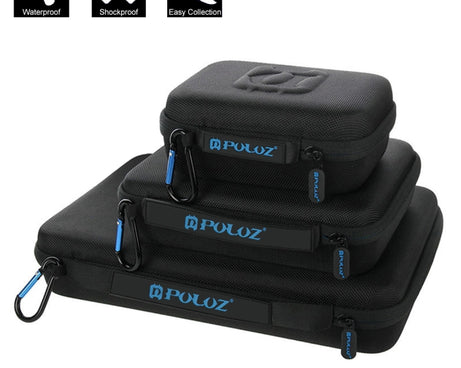 PULUZ Waterproof Carrying and Travel Case for for GoPro, Insta360, DJI and Other Action Cameras Accessories, Medium Size: 23cm x 17cm x 7cm, US Stock Black, UK Stock Black, For GoPro, Size: 23cm x 17cm x 7cm