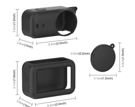 For DJI Osmo Nano Transmission Module & Lens & Body 3 in 1 Silicone Protective Cover