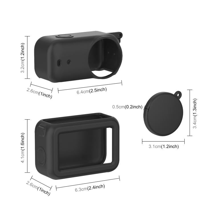 For DJI Osmo Nano Transmission Module & Lens & Body 3 in 1 Silicone Protective Cover