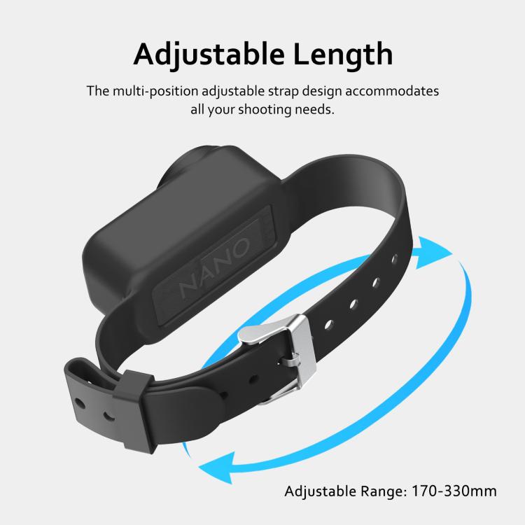 For DJI Osmo Nano Body Silicone Expansion Wrist Strap Cover Pet Collar Mount