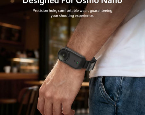 For DJI Osmo Nano Body Silicone Expansion Wrist Strap Cover Pet Collar Mount