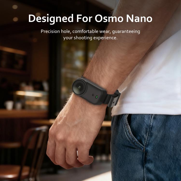 For DJI Osmo Nano Body Silicone Expansion Wrist Strap Cover Pet Collar Mount