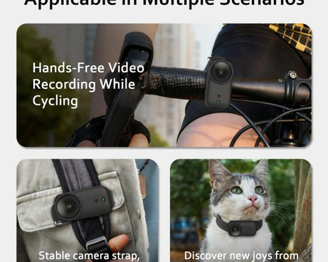 For DJI Osmo Nano Body Silicone Expansion Wrist Strap Cover Pet Collar Mount