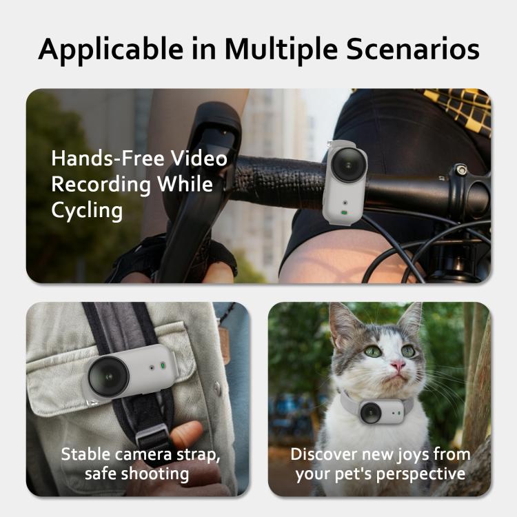 For DJI Osmo Nano Body Silicone Expansion Wrist Strap Cover Pet Collar Mount, For DJI Osmo Nano Body
