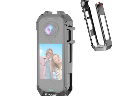 For Insta360 X4 Air PULUZ Metal Protective Cage Rig Housing Frame with Expand Cold Shoe Base