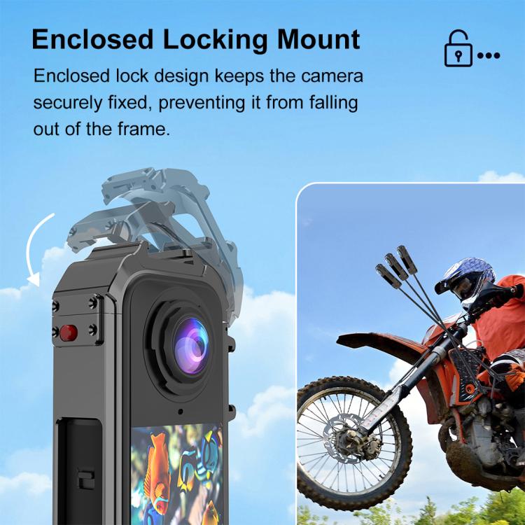 For Insta360 X4 Air PULUZ Metal Protective Cage Rig Housing Frame with Expand Cold Shoe Base