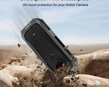 For Insta360 X4 Air PULUZ Metal Protective Cage Rig Housing Frame with Expand Cold Shoe Base, For Insta360 X4 Air